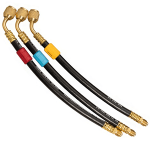 1/4" Open Valves Hose Extension Set, 8" Long, 3Pk