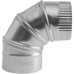 90 Degree Elbow, Adjustable, 10" Dia, 28 Ga